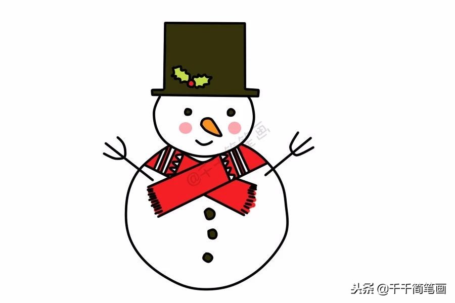 雪人简笔画视频图文教程