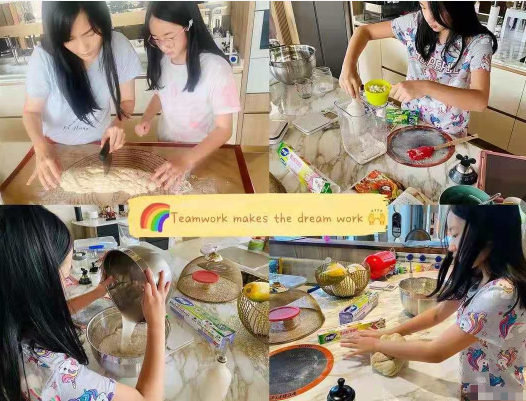 吴尊晒全家近况照！超大厨房里挂着7口锅，11岁女儿五官十分精致