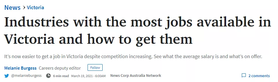 澳洲工作岗位大量空缺，这10个行业急需招人，起薪最少6万澳元