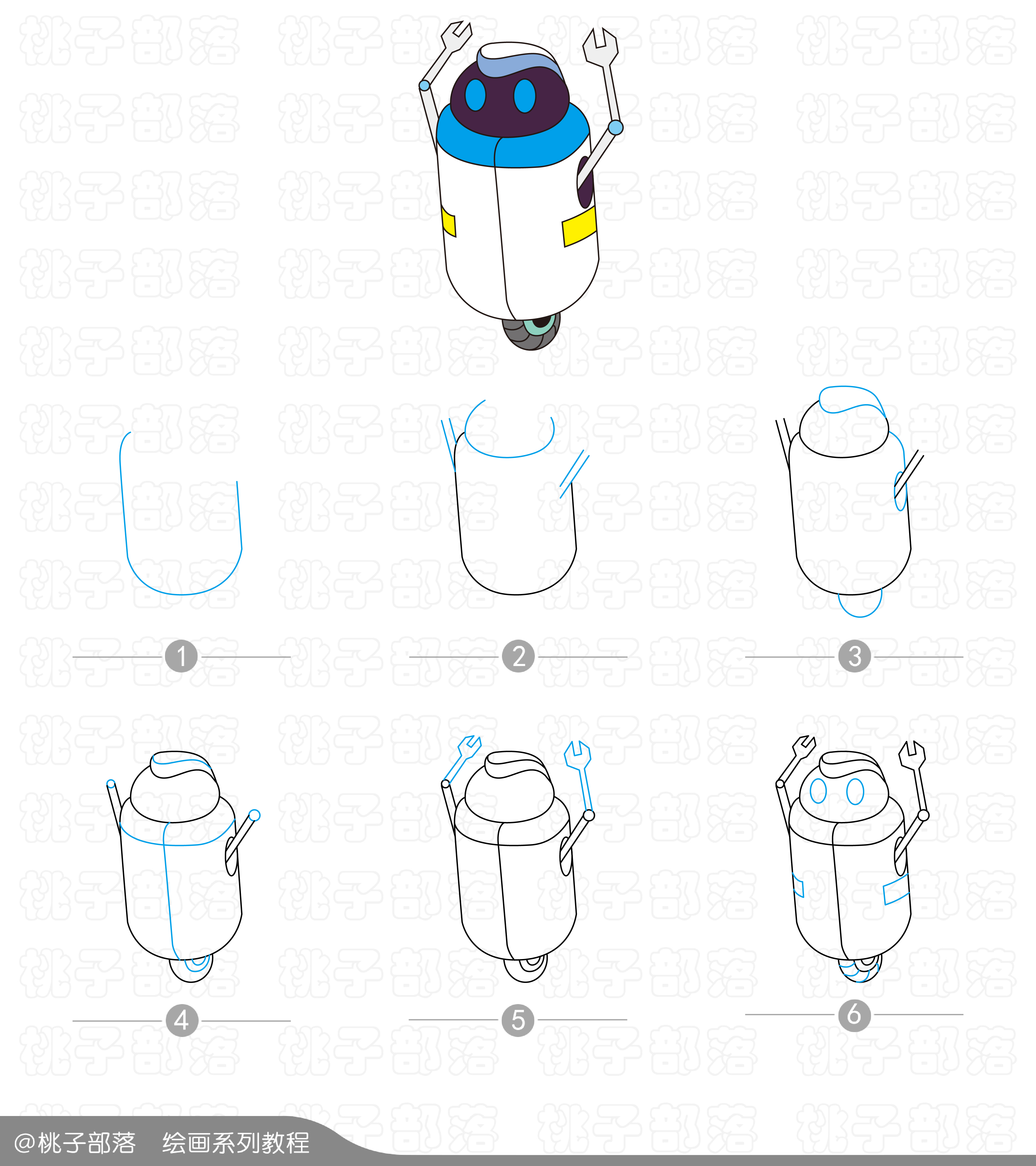 简笔画 | 超级无敌又萌萌哒的机器人来啦，小男孩们的最爱！
