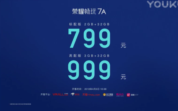 799元榮耀暢玩7A宣布公布：全面屏手機 面部識別 立體式音箱，夠買？