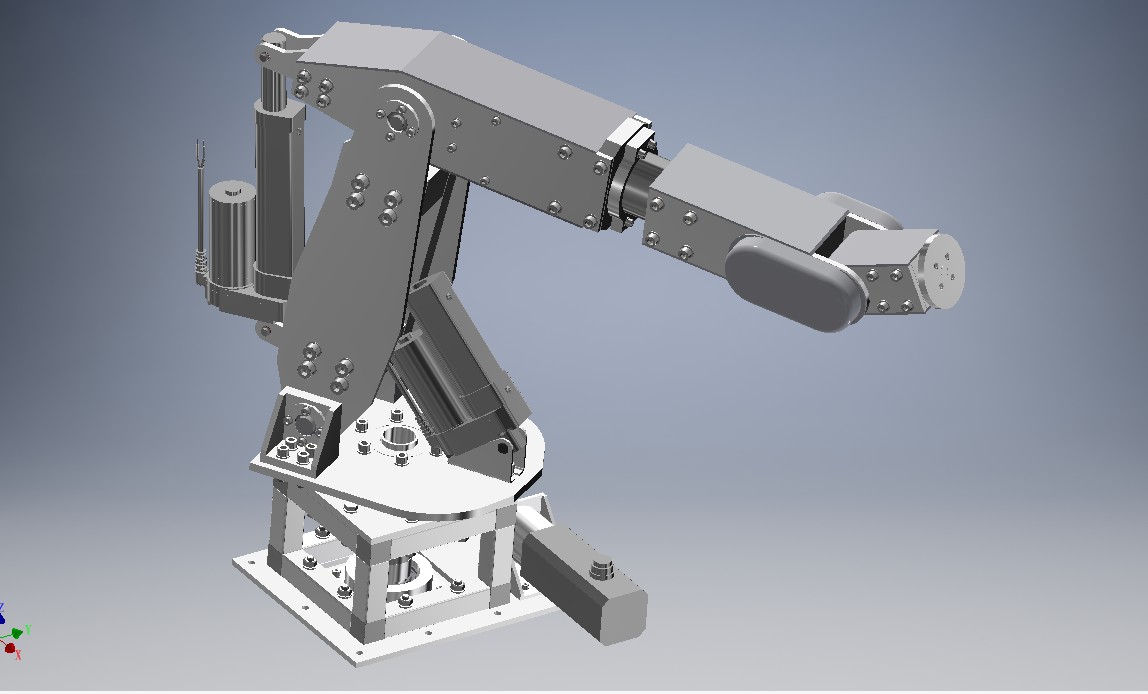 6自由度机械臂毕设计模型3D图纸 INVENTOR设计
