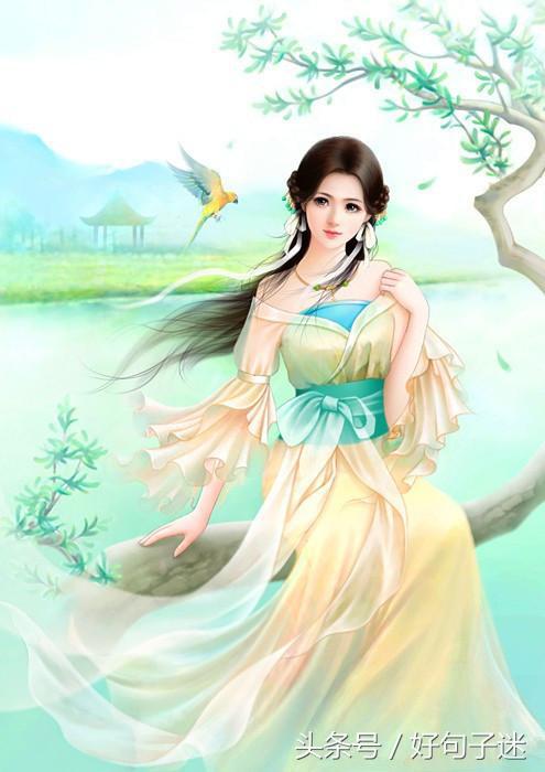 古风的短句 春深花浅笑，秋浓叶忧伤，夜月一帘梦，春风十里情图片