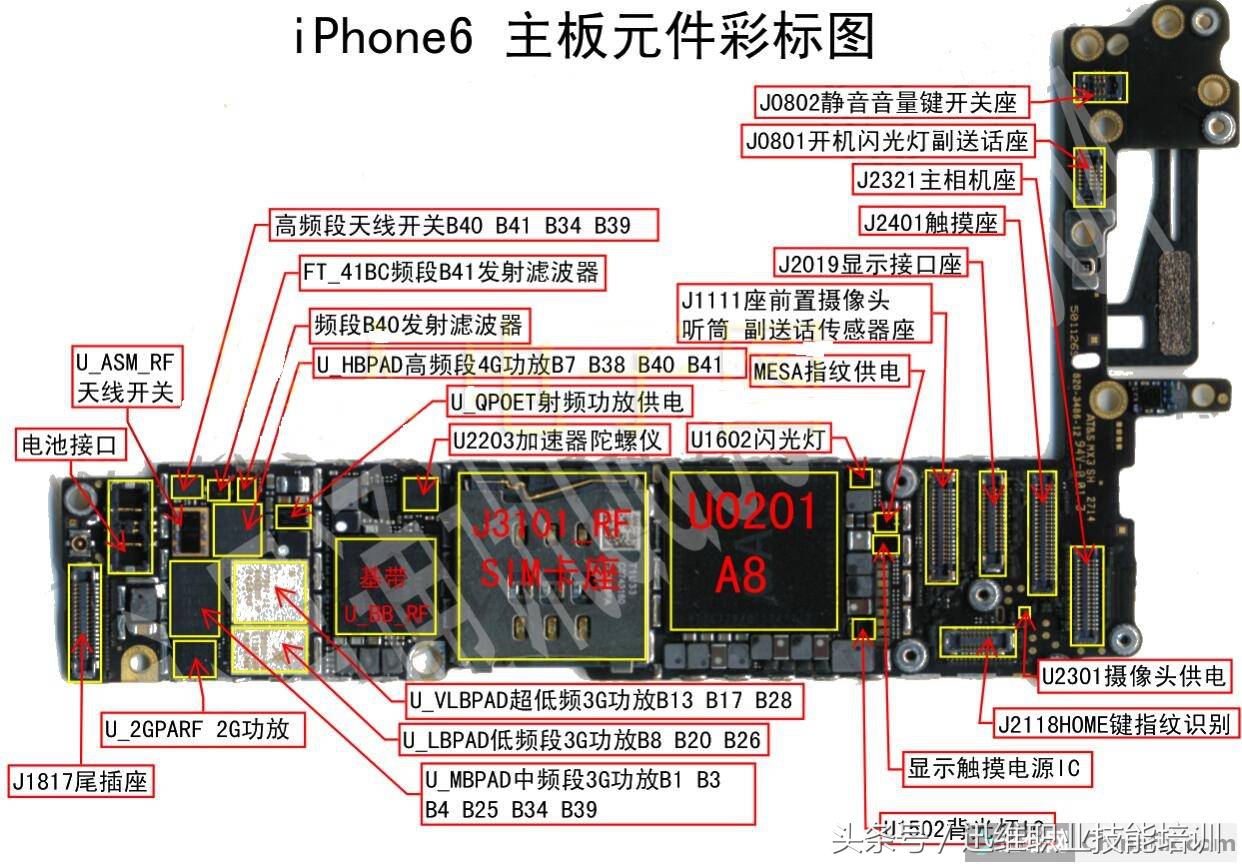苹果6s内部零件高清图图片
