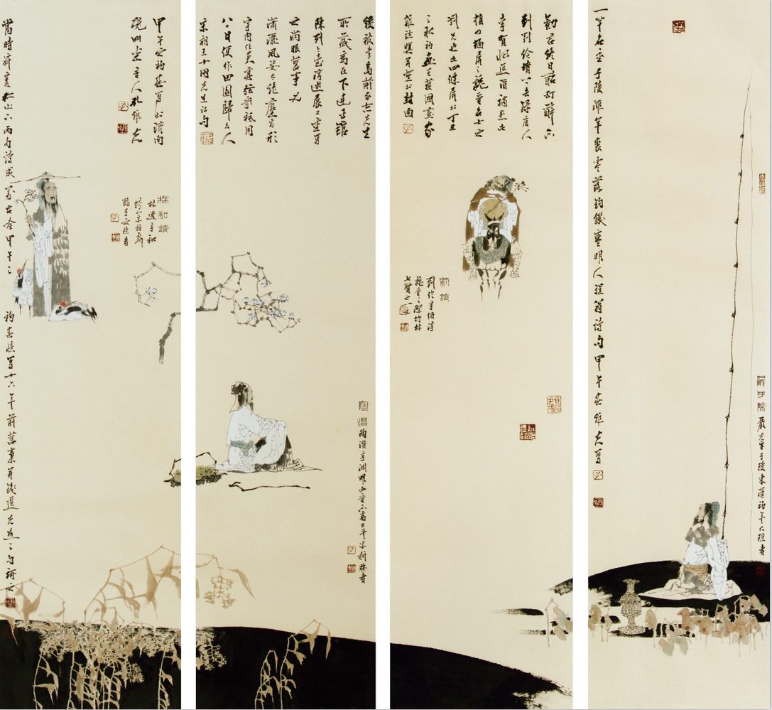 高士美人  杏坛蘅芷——著名画家孔维克丹青怀古遥寄名士