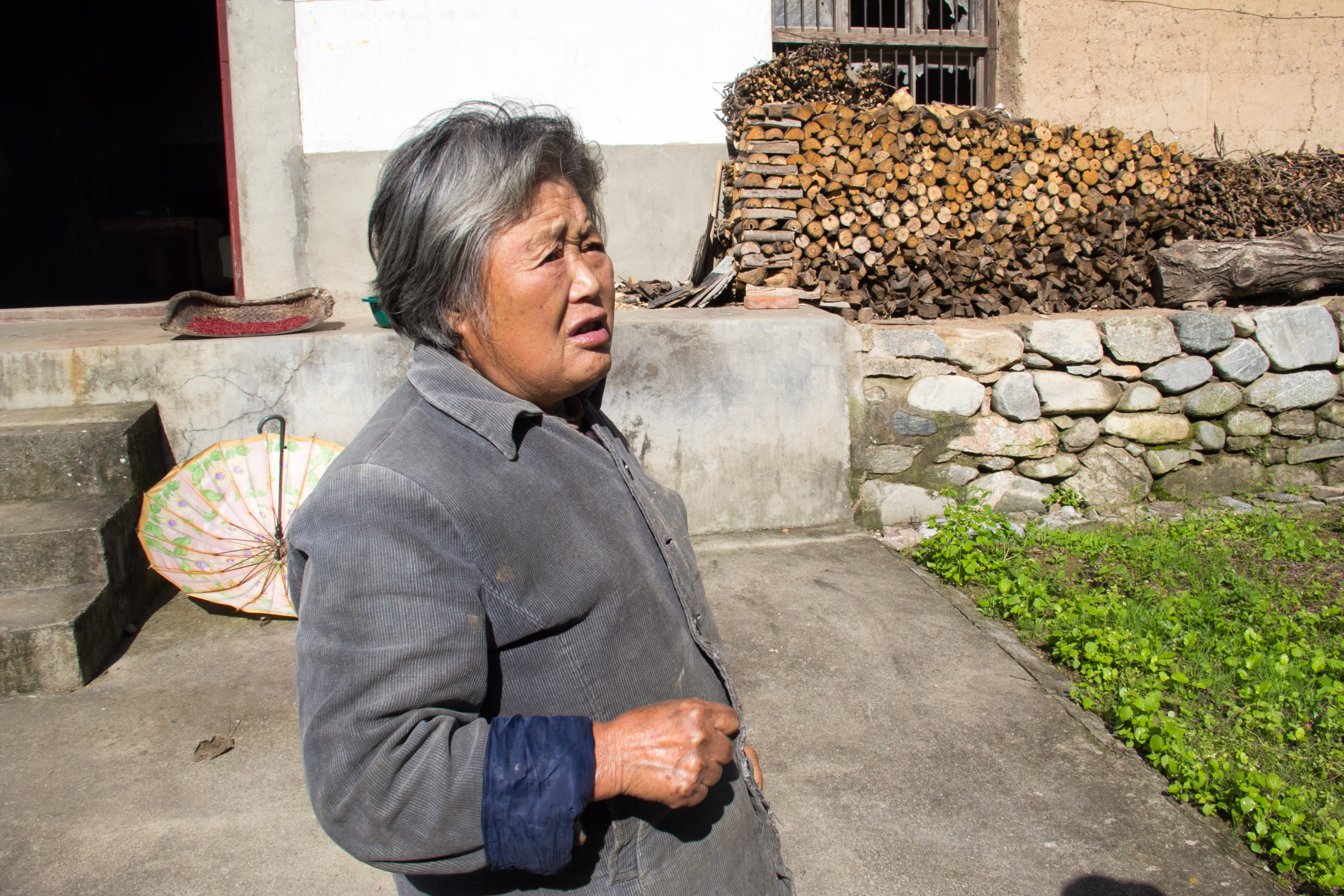 秦岭山中遇独居老人，许久没与人说话，我们问一句她回答三五句