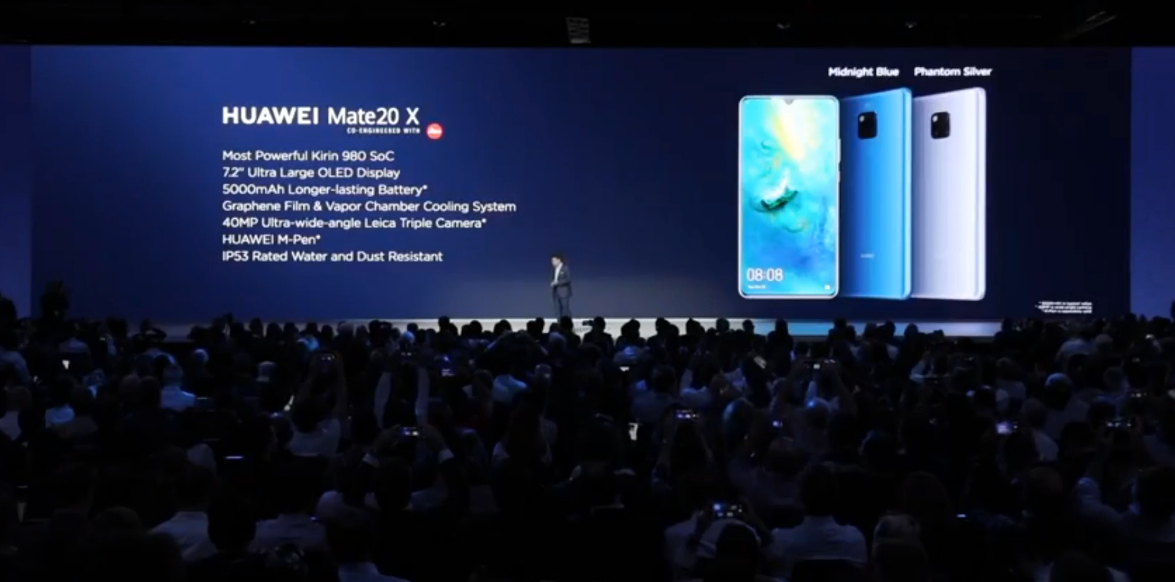 7.2吋超大型显示屏、5000mAh大充电电池！华为公司Mate 20 X才算是机皇！