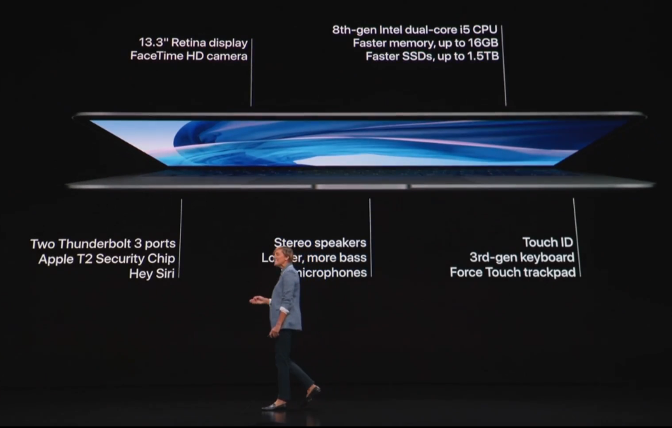 1199刀起！全新升级MacBook Air公布：更加轻更薄，显示屏、特性提高明显