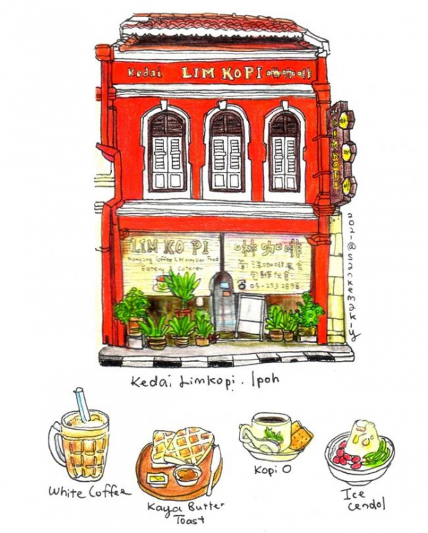 跟着画作打卡咖啡店“马来西亚50家店铺”计划