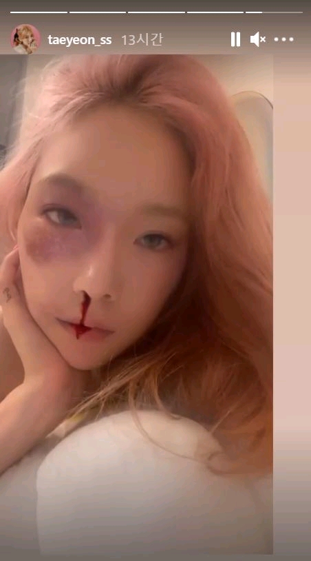 泰妍，突如其來的獵奇自拍，韓國人：真的要去精神病院了