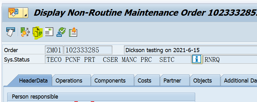SAP PM初级系列15 - IW33事务代码里查看维修工单对应的维修通知单
