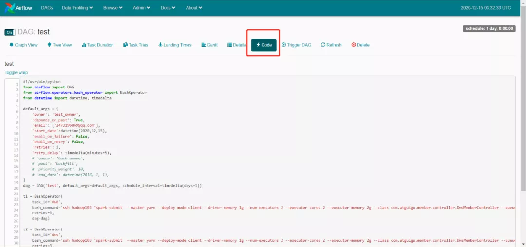 Airflow教程——使用Airflow实现简单的工作流调度