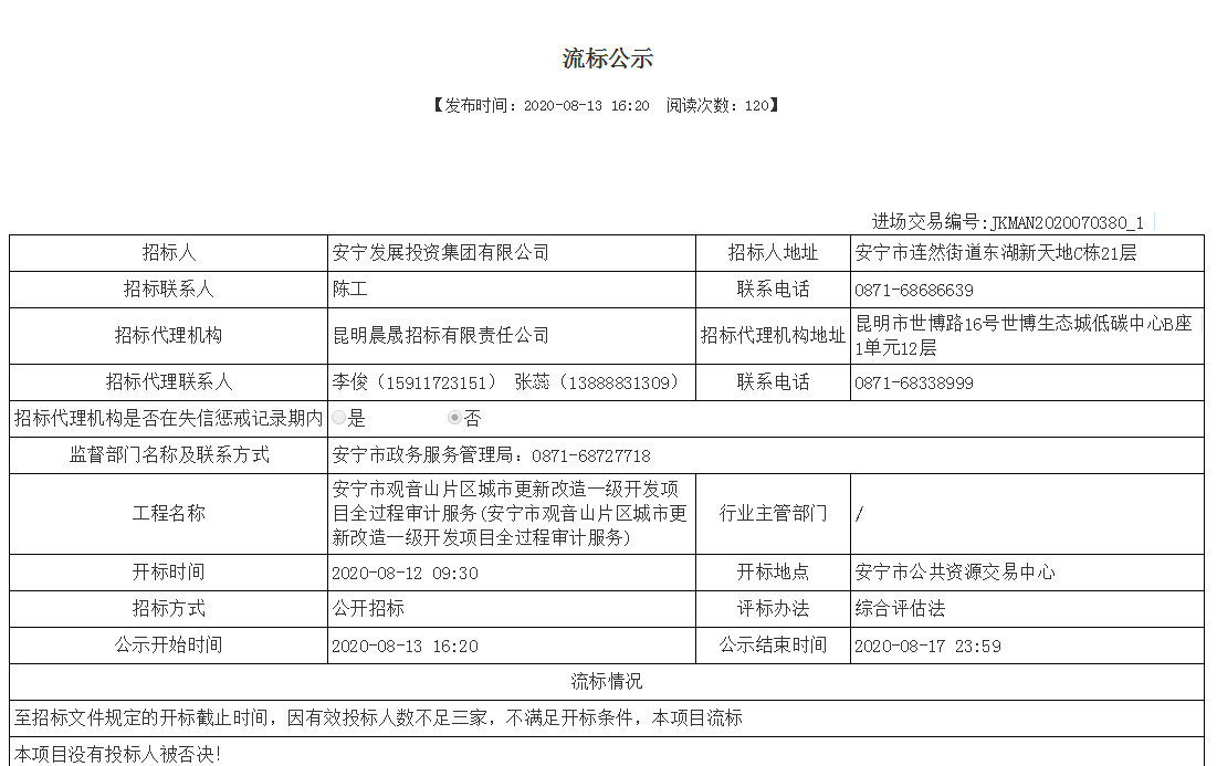 遭遇流标后，俊发参与的安宁观音山城改一级开发这次能成吗？