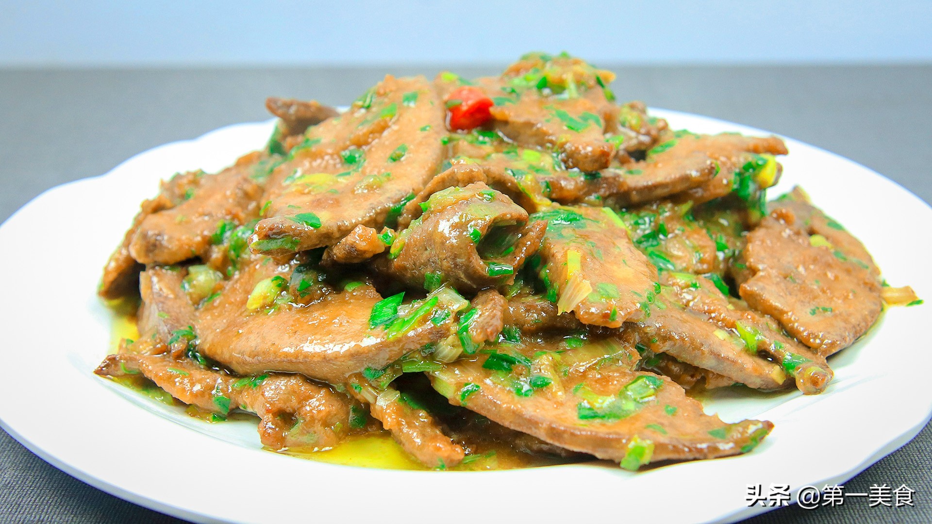 图片[1]-【葱末肝片】做法步骤图  鲜嫩滑口-起舞食谱网