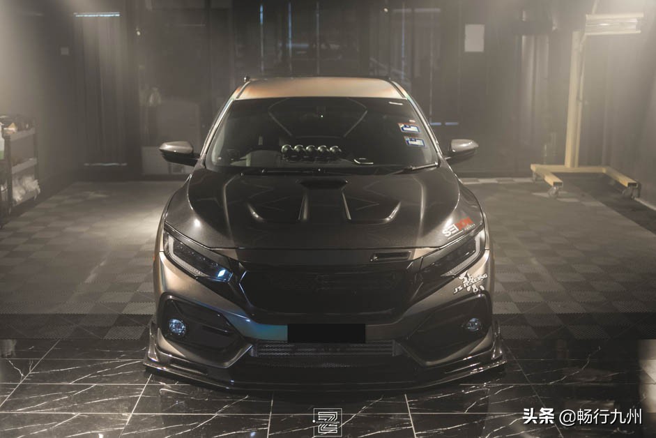 Honda Civic Fc Modified The Most Handsome In Actual Combat And Changed To A Super Special Gradient Color Car Paint Minnews