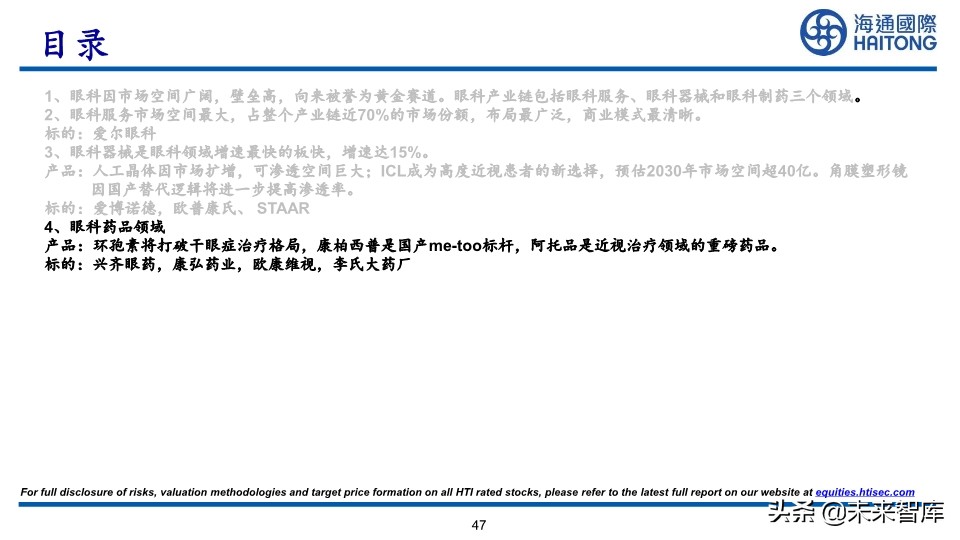 医药行业深度报告：眼科江湖，谁主沉浮