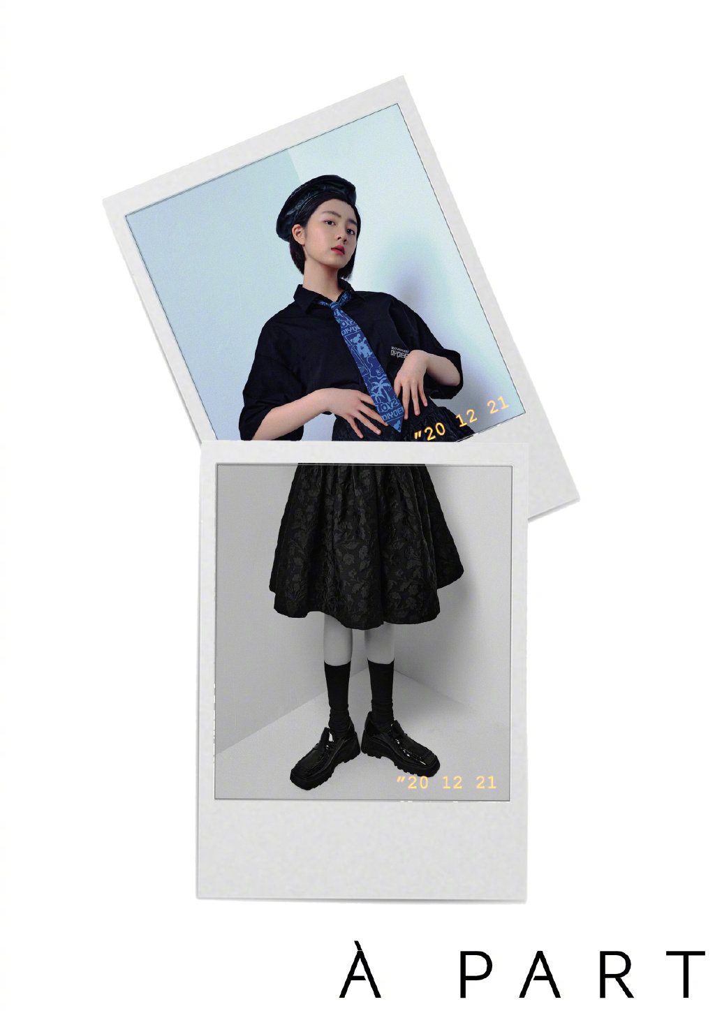 黄多多首组个人大片，复古雀斑妆终于不苦相，