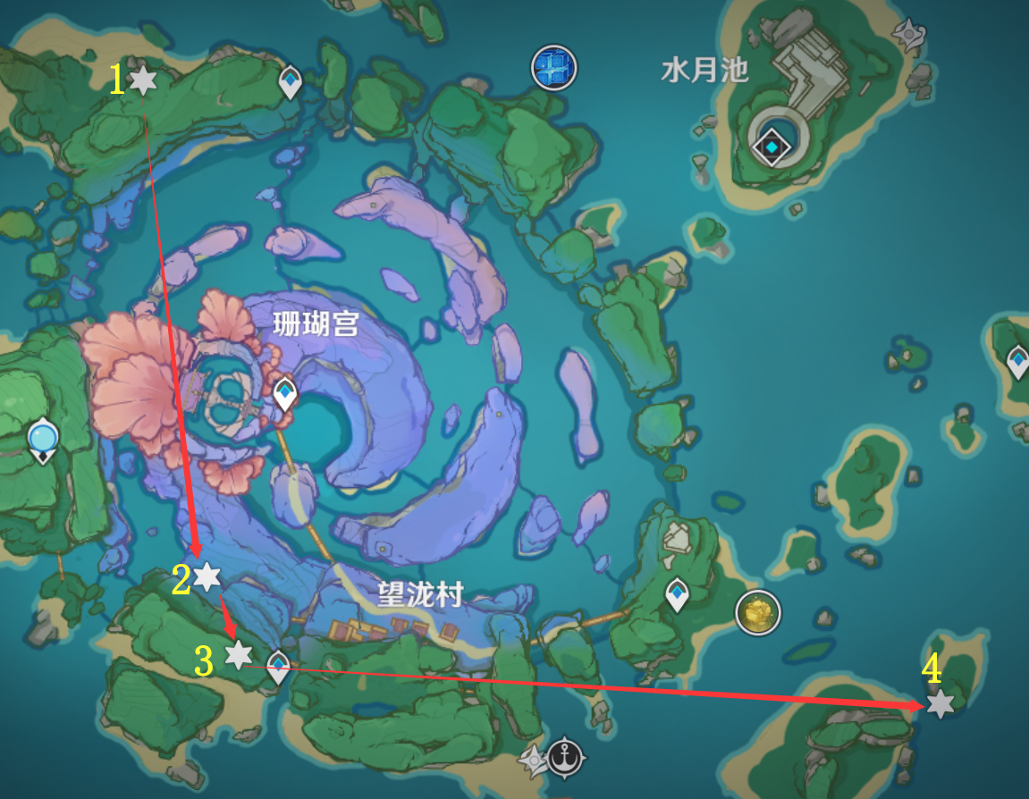 原神:稻妻地图《雷灵》分布位置
