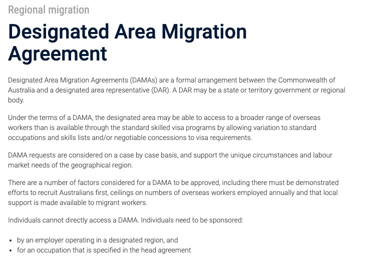 澳洲DAMA是什么类型的签证？为何是要求最低的澳洲移民方式