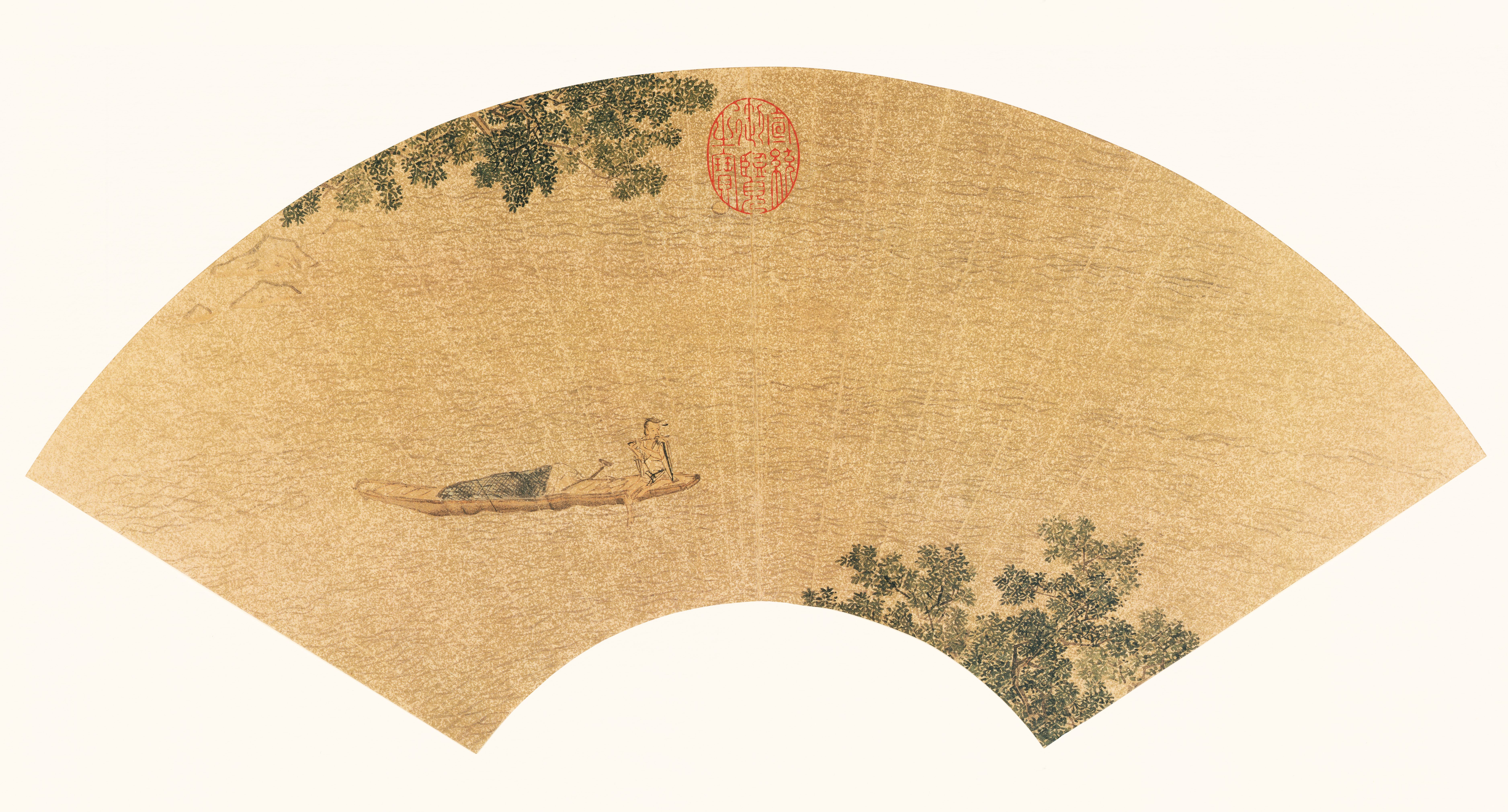 受文人画熏陶过的职业画家,仇英扇面小品集