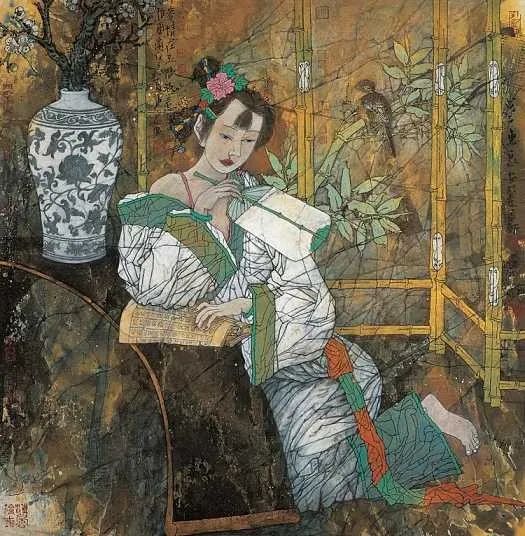 柔美多姿，仪态万方——著名画家徐惠泉以工笔重彩将东方女性的美跃然纸上