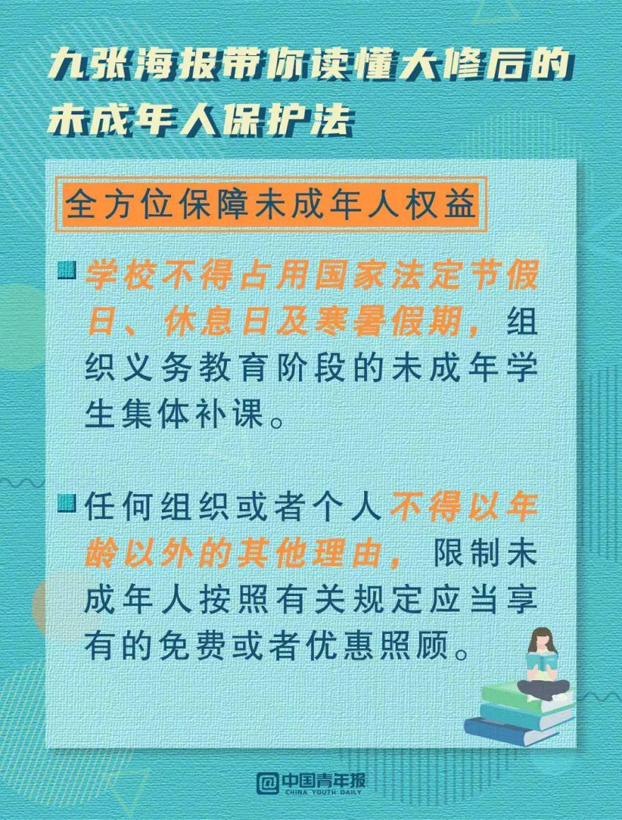 新修订未成年人保护法明年6月1日起施行，9图速览