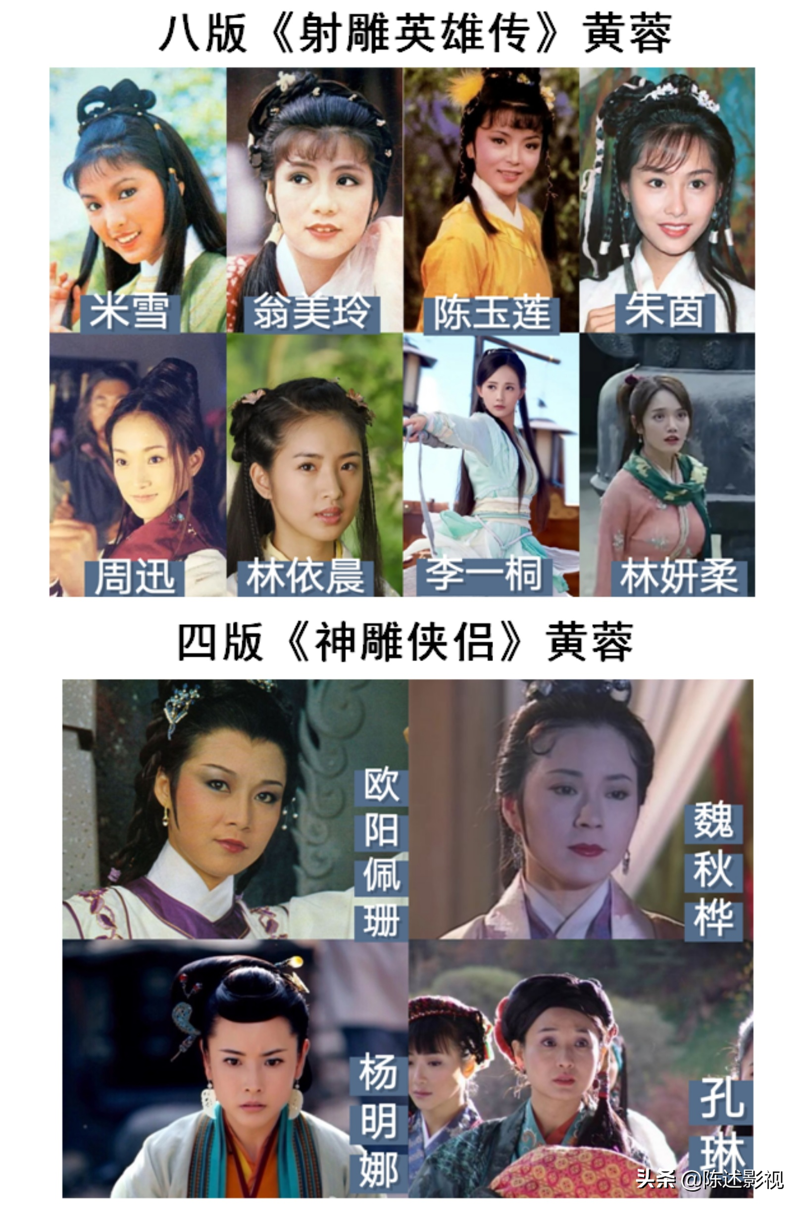 12个版本黄蓉对比，差距竟然这么大，谁才是最佳扮演者