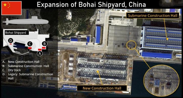 中国海军扩建核潜艇厂房 预计十年将增加至少6艘核潜艇