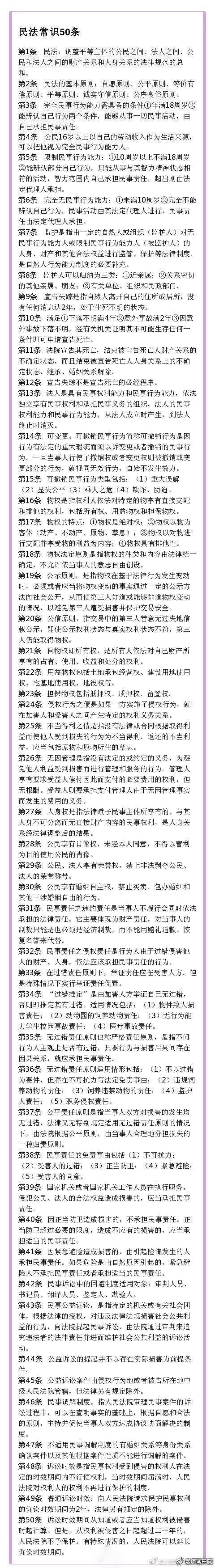 纯干货！500条法律常识！