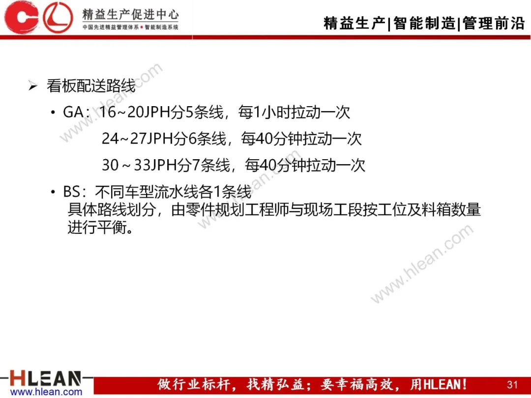 「精益学堂」汽车制造企业物流规划内容和方法