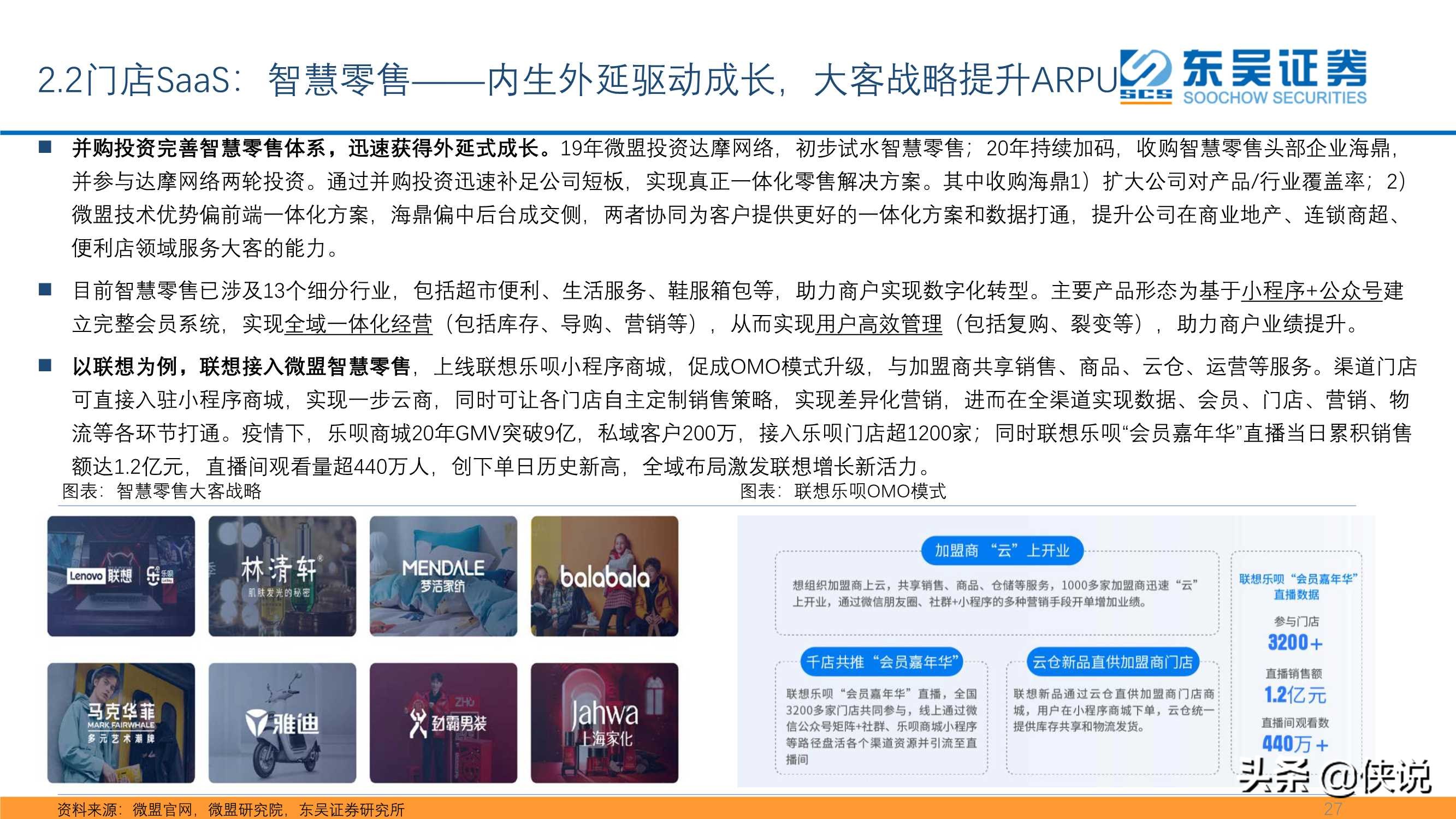 私域流量大潮兴起，商业SaaS千亿市值可期（东吴证券）