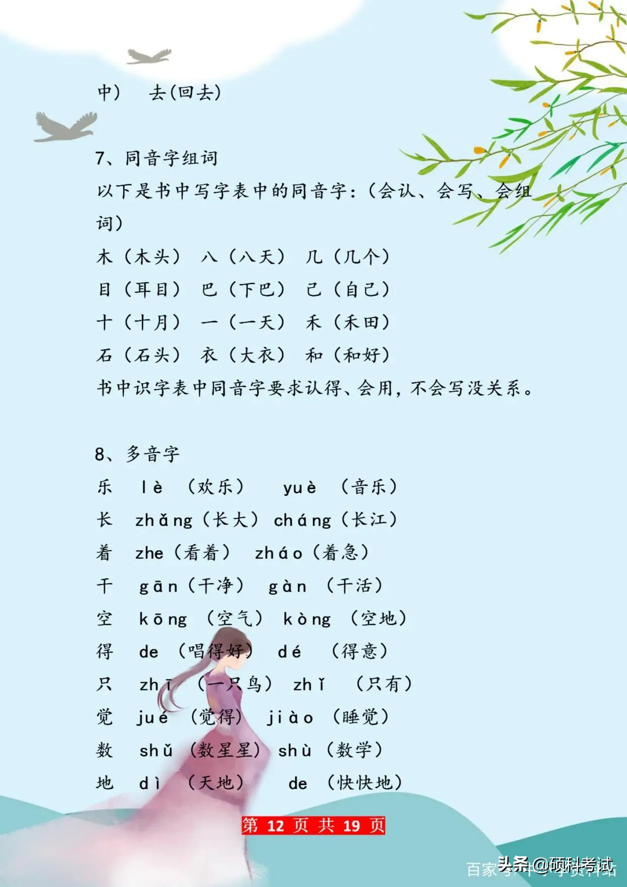 一年级上册语文，拼音、生字、组词、句子汇总，学霸已烂熟于心！
