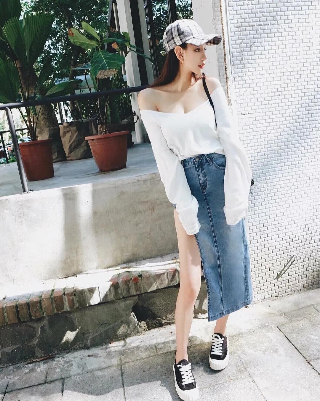 颜值高身材好ins美女小姐姐街拍大片图片