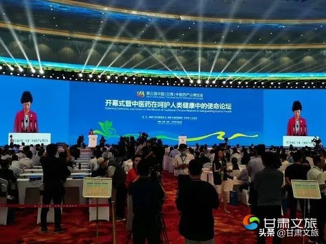 甘肃省文旅厅领导参加第三届中国（甘肃）中医药产业博览会开幕式