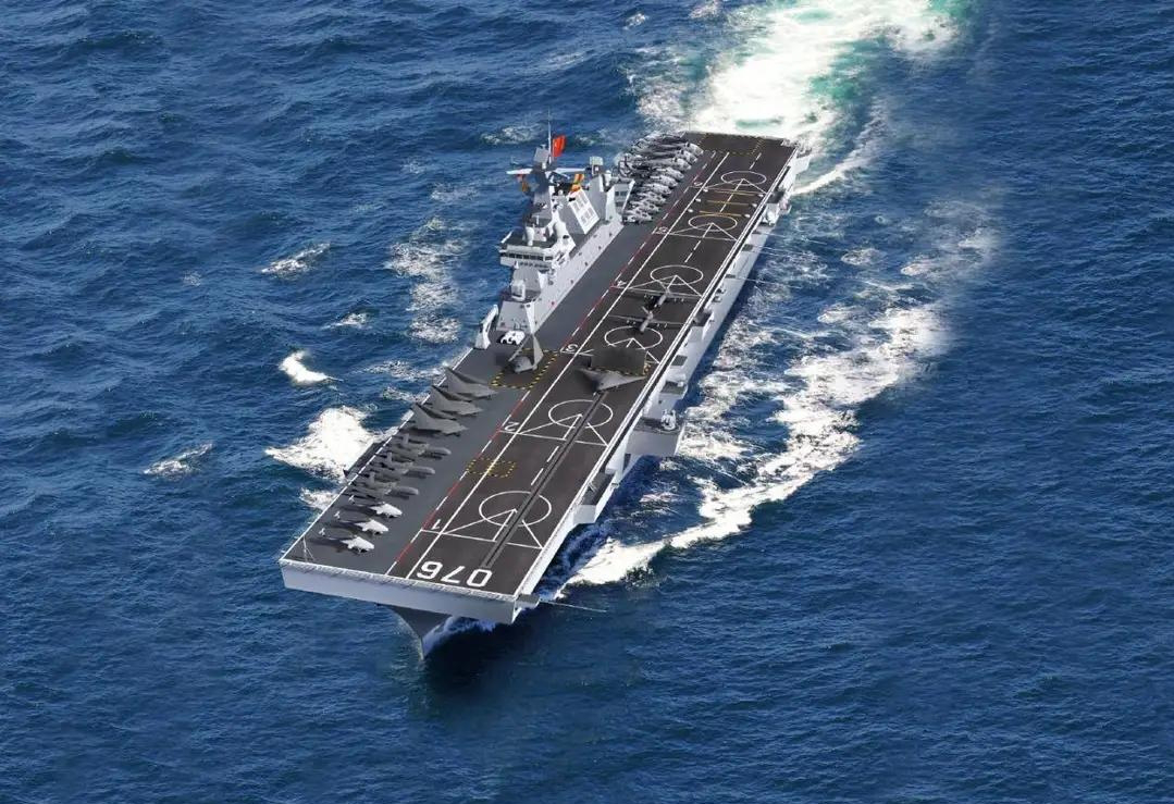 076两栖攻击舰吨位或达6万吨，堪比英国伊丽莎白