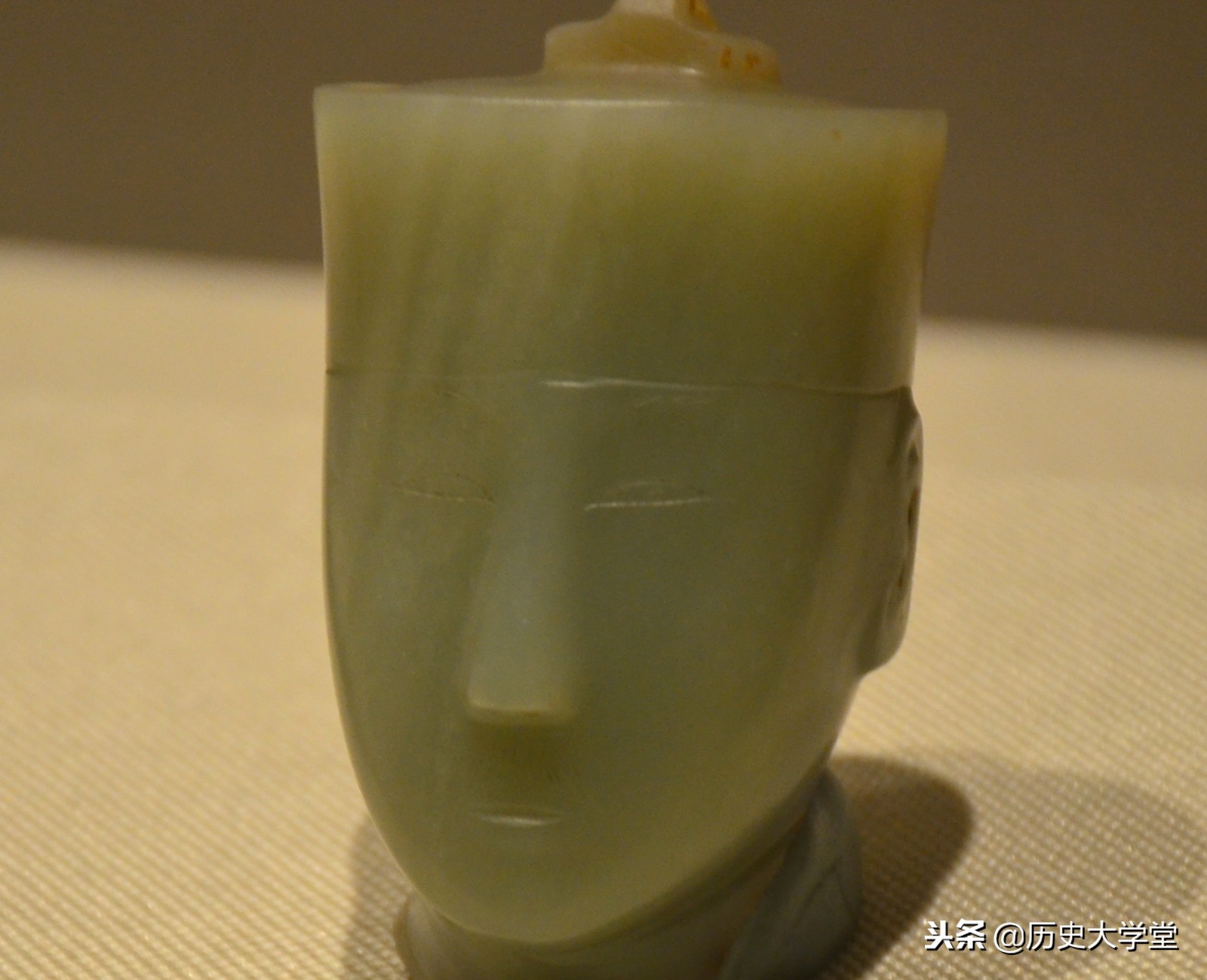 西汉的“玉俑头”眉清目秀五官分明，独一无二的古文物