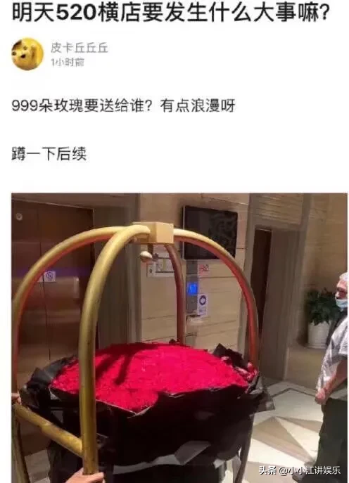 魏大勋520送999朵玫瑰给杨幂，双方默认恋情，坐