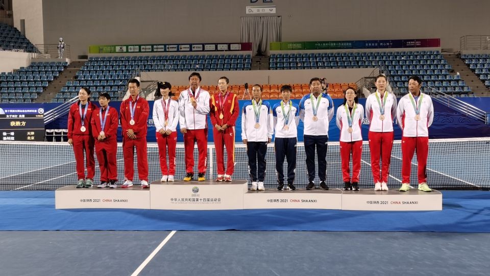 徐一璠（天津）/ 杨钊煊（北京）斩获十四运会网球女子双打冠军