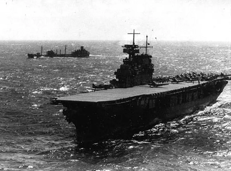 中途岛战役中立下赫赫战功的约克城号航母（CV-5）