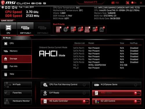 微星MPG Z490 GAMING CARBON WIFI主板评测