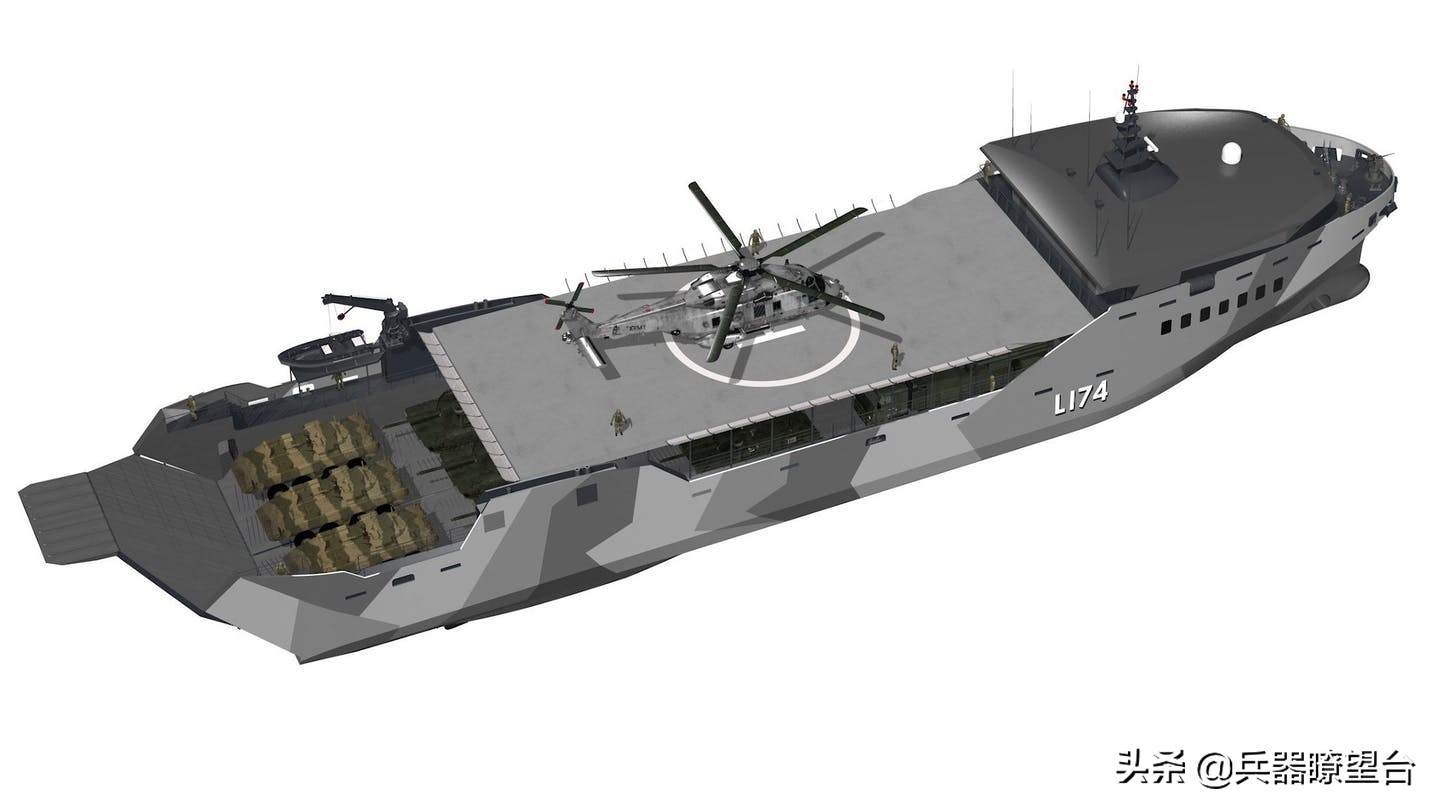 美新型登陆舰曝光：搭载12辆坦克，可用两种方法强袭岛屿