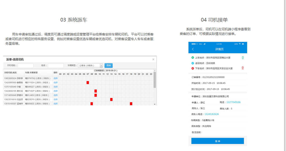 政企单位车辆管理与车辆调度系统功能特点