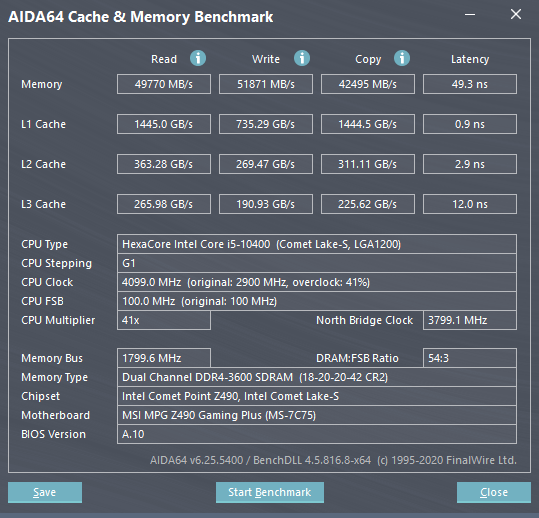 i5-10400不带K也能超频，XPG龙耀D50内存超频记