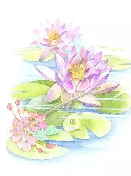 古风美物插画 | 裁为合欢扇，团团似明月