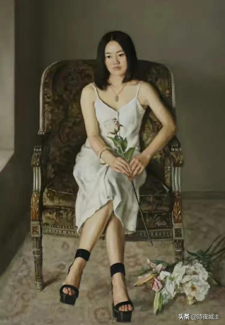 Yang Feiyun painted a body oil painting for his wife on the wedding ...