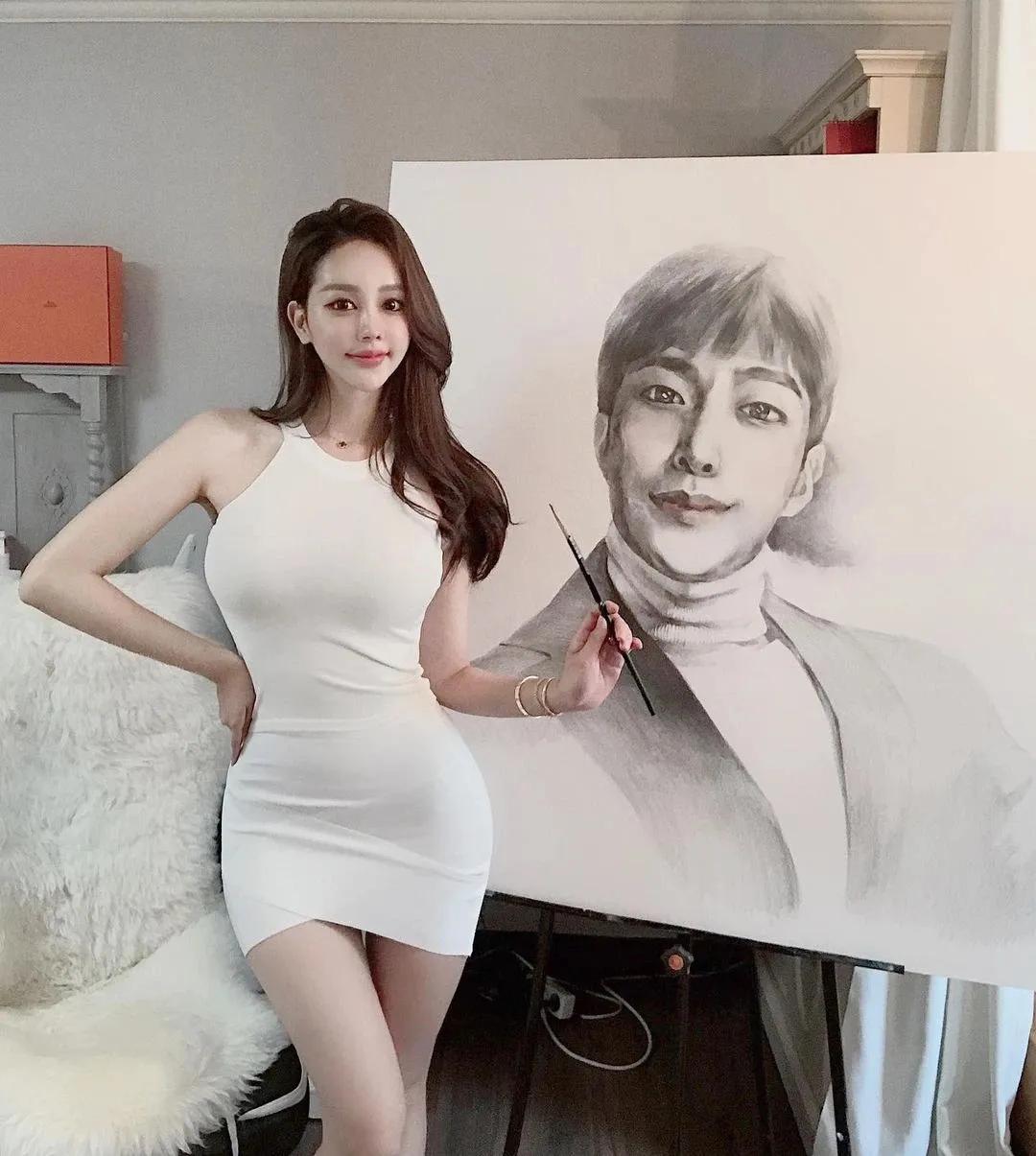 性感大腿美女壁纸 女画家美女图片图片
