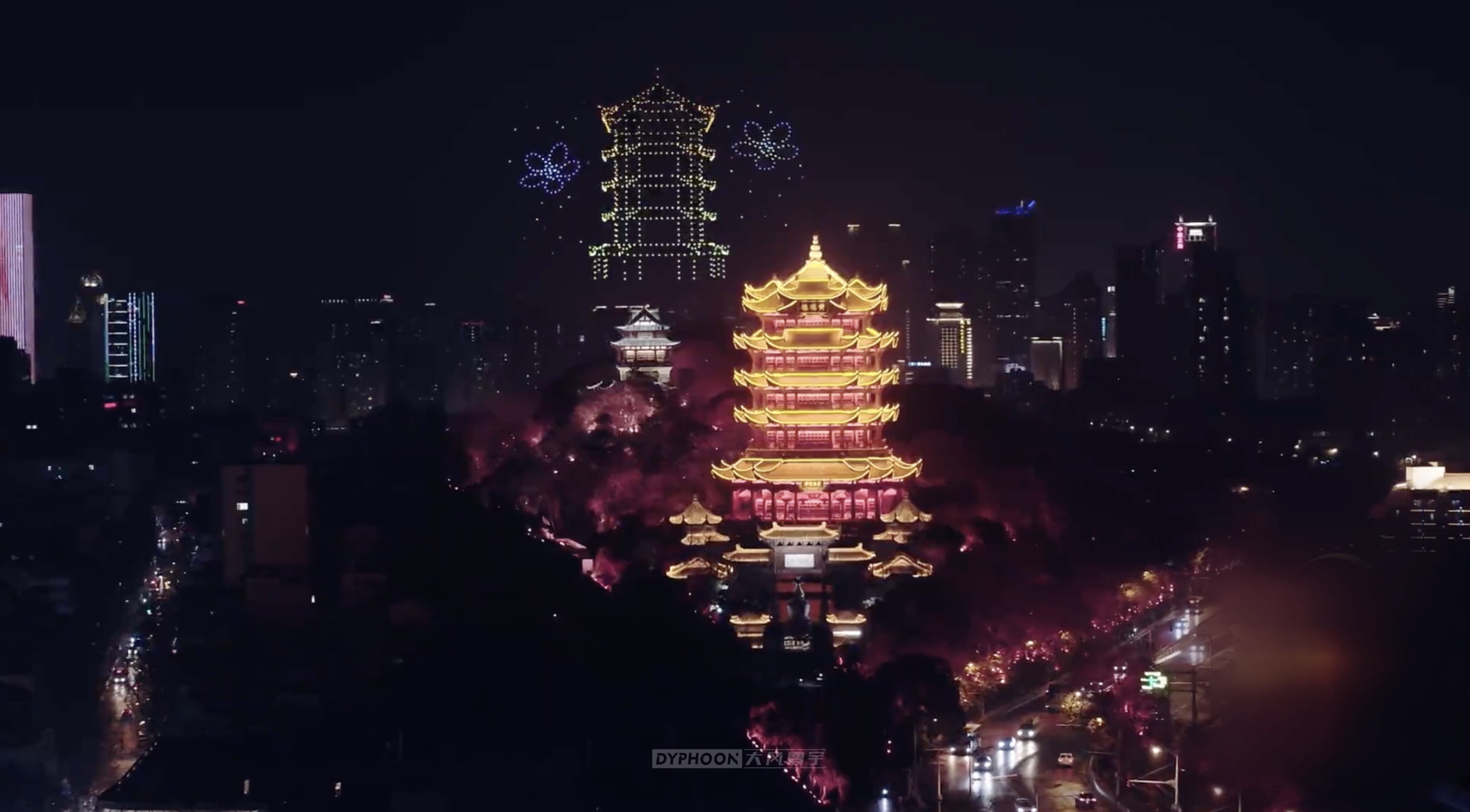 雙鶴赴瓊樓，大風(fēng)寰宇1000架無人機(jī)表演拉開全民詩詞熱愛季