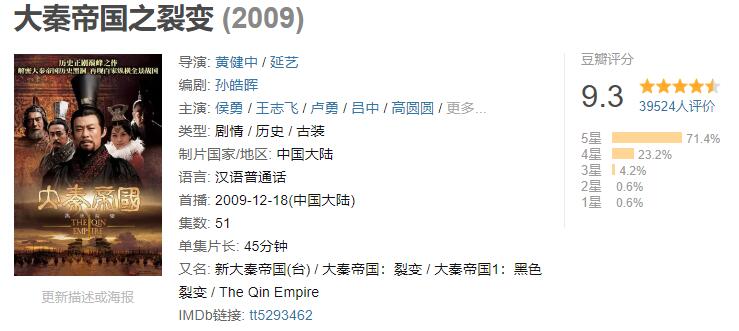 国产历史正剧排行榜，不是所有古装历史剧都叫正剧