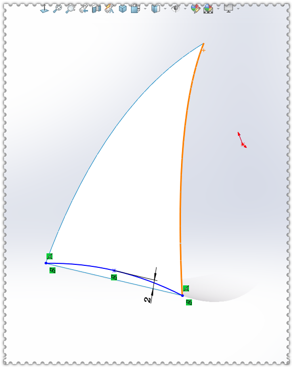 用SolidWorks绘制一把雨伞，用的都是些最基础的工具