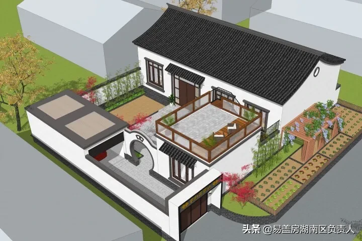 26萬打造二進位制小院,三面不開窗避開鄰居困擾!